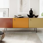 90121_Uni Solid_ 9025430 Terracotta_9025306 Sunset Orange_9025237 Saffron Yellow_sideboard